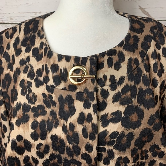 EUC Charter Club Leopard Jacket Large - Picture 2 of 6